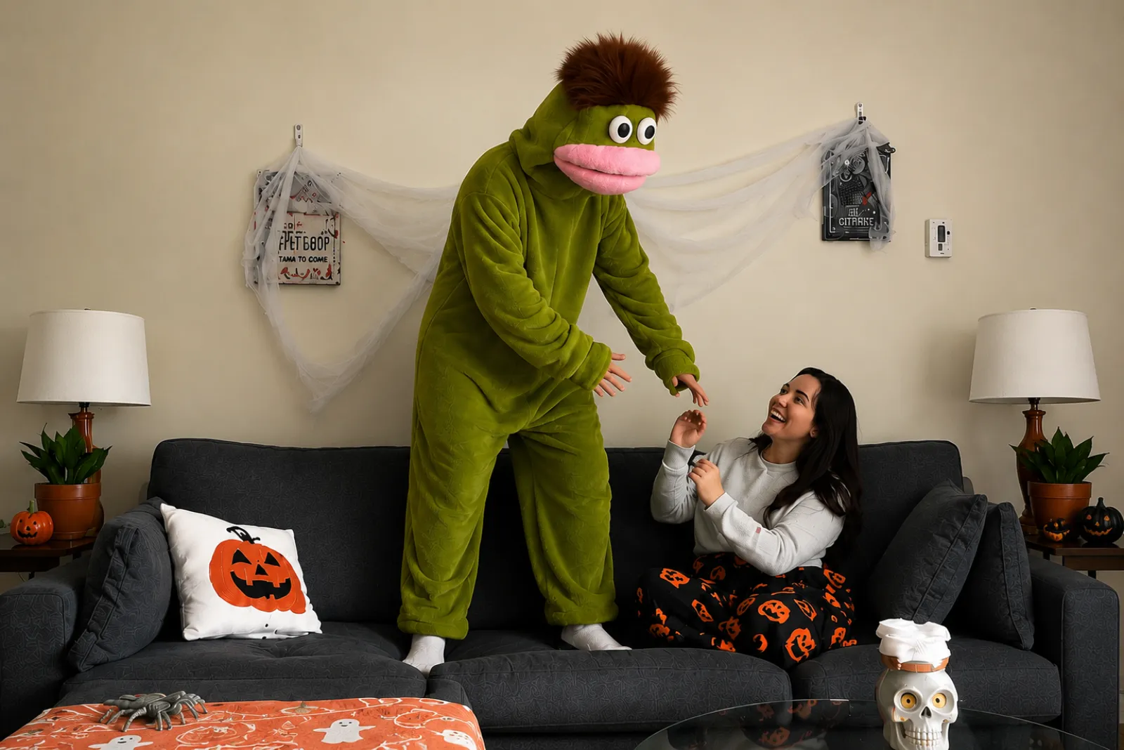 All-day comfort in the FroggedUp onesie